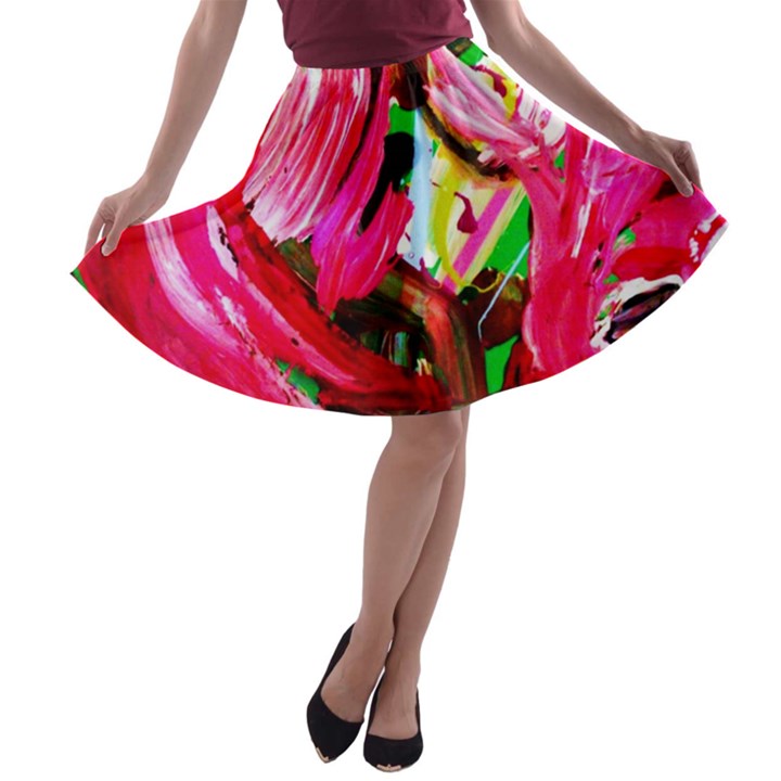 Flamingo   Child Of Dawn 5 A-line Skater Skirt