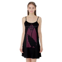 Carmine Crow Satin Night Slip by GhostGear