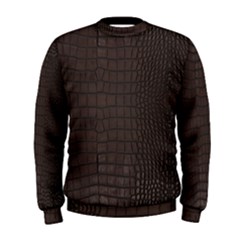 Gator Brown Leather Print Men s Sweatshirt by LoolyElzayat