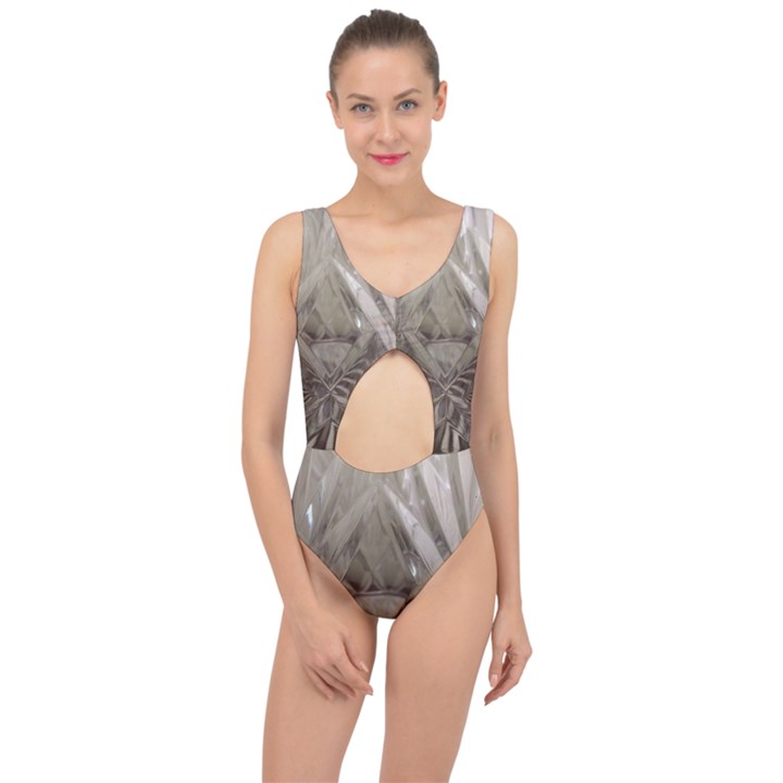 Cut Crystal Center Cut Out Swimsuit