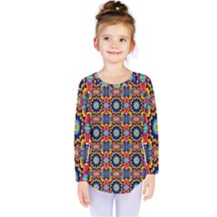 ARTWORK BY PATRICK-COLORFUL-47.1 Kids  Long Sleeve Tee