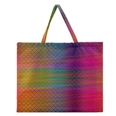 Colorful Sheet Zipper Large Tote Bag by LoolyElzayat