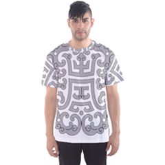 Chinese Traditional Pattern Men s Sports Mesh Tee