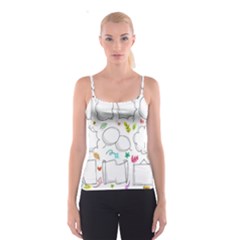 Set Chalk Out Chitchat Scribble Spaghetti Strap Top by Nexatart