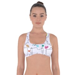 Set Chalk Out Chitchat Scribble Got No Strings Sports Bra by Nexatart