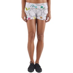 Set Chalk Out Chitchat Scribble Yoga Shorts