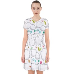 Set Chalk Out Chitchat Scribble Adorable In Chiffon Dress by Nexatart