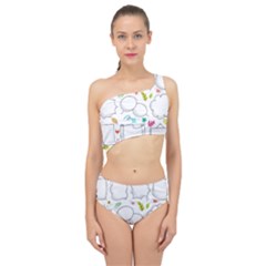 Set Chalk Out Chitchat Scribble Spliced Up Two Piece Swimsuit by Nexatart