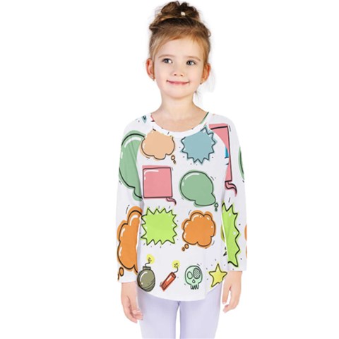 Set Collection Balloon Image Kids  Long Sleeve Tee by Nexatart