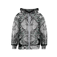 Ornate Hindu Elephant  Kids  Zipper Hoodie by Valentinaart