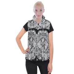 Ornate Hindu Elephant  Women s Button Up Vest