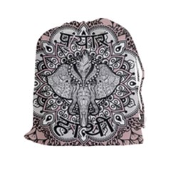 Ornate Hindu Elephant  Drawstring Pouches (xxl) by Valentinaart