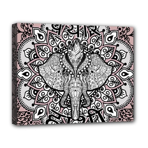 Ornate Hindu Elephant  Deluxe Canvas 20  X 16   by Valentinaart