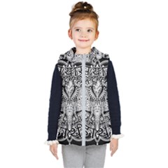 Ornate Hindu Elephant  Kid s Hooded Puffer Vest by Valentinaart