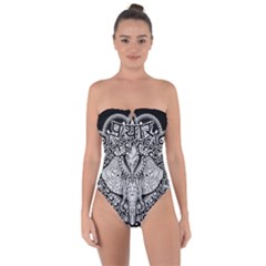 Ornate Hindu Elephant  Tie Back One Piece Swimsuit by Valentinaart