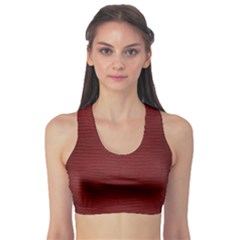 Red Lizard Leather Print Sports Bra by LoolyElzayat