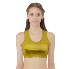 Yellow Alligator Skin Sports Bra With Border by LoolyElzayat