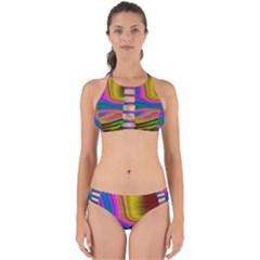 Colorful Waves Perfectly Cut Out Bikini Set by LoolyElzayat