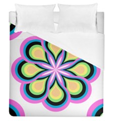 Colorful Feathers Mandala Duvet Cover (queen Size)