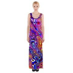 Colorful Texture                                      Maxi Thigh Split Dress by LalyLauraFLM