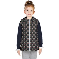 Skulls Motif Pattern Kid s Hooded Puffer Vest by dflcprints