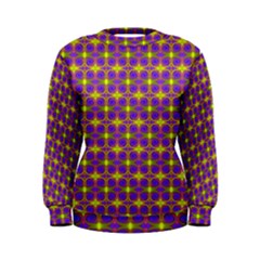 Purple Yellow Swirl Pattern Women s Sweatshirt by BrightVibesDesign