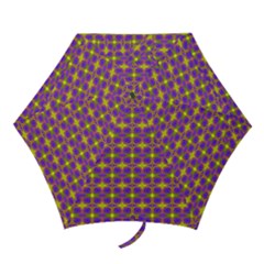 Purple Yellow Swirl Pattern Mini Folding Umbrellas by BrightVibesDesign