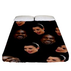 Crying Kim Kardashian Fitted Sheet (king Size) by Valentinaart