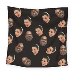 Crying Kim Kardashian Square Tapestry (large) by Valentinaart