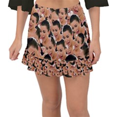Crying Kim Kardashian Fishtail Mini Chiffon Skirt by Valentinaart