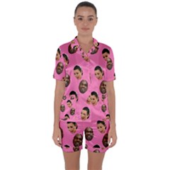 Crying Kim Kardashian Satin Short Sleeve Pyjamas Set by Valentinaart