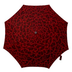 Red Earth Texture Hook Handle Umbrella (medium) by LoolyElzayat