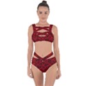 Red Earth Texture Bandaged Up Bikini Set  View1