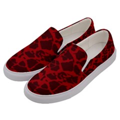 Red Earth Texture Men s Canvas Slip Ons by LoolyElzayat