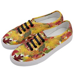 Autumn Fall Leaves Women s Classic Low Top Sneakers by LoolyElzayat