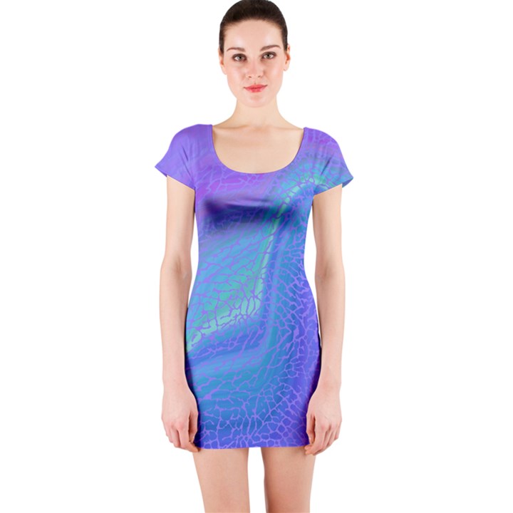 Marble Shades Elephant Texture Short Sleeve Bodycon Dress