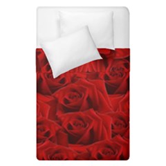 Romantic Red Rose Duvet Cover Double Side (single Size) by LoolyElzayat