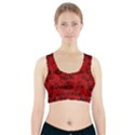 Romantic Red Rose Sports Bra With Pocket View1