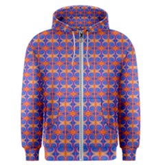 Blue Orange Yellow Swirl Pattern Men s Zipper Hoodie by BrightVibesDesign