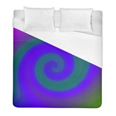 Swirl Green Blue Abstract Duvet Cover (full/ Double Size) by BrightVibesDesign