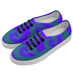 Swirl Green Blue Abstract Women s Classic Low Top Sneakers by BrightVibesDesign