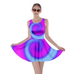 Swirl Pink Turquoise Abstract Skater Dress by BrightVibesDesign