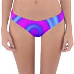 Swirl Pink Turquoise Abstract Reversible Hipster Bikini Bottoms