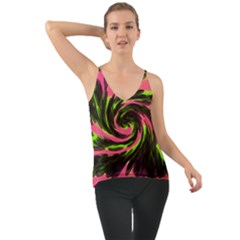 Swirl Black Pink Green Cami by BrightVibesDesign