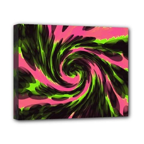 Swirl Black Pink Green Canvas 10  X 8  by BrightVibesDesign