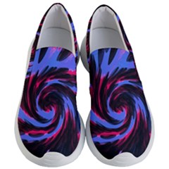 Swirl Black Blue Pink Women s Lightweight Slip Ons by BrightVibesDesign