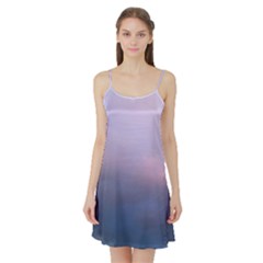 Blue Pink Clouds Satin Night Slip by LoolyElzayat