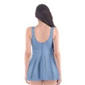 Mod Twist Stripes Blue And White Skater Dress Swimsuit View2