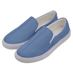 Mod Twist Stripes Blue And White Men s Canvas Slip Ons