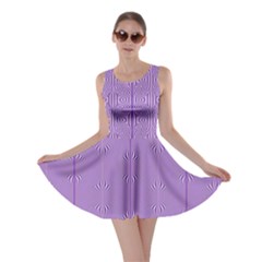 Mod Twist Stripes Purple And White Skater Dress by BrightVibesDesign